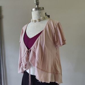 Free People/ We the Free Light Cotton Modal Shrug/ Cover Up / Shirt